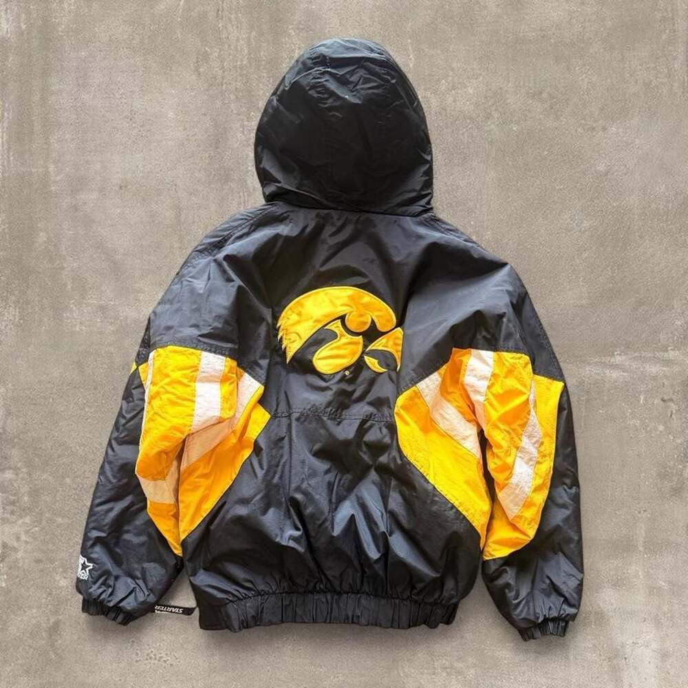 Starter Iowa Hawkeyes Vintage 90s Puffer Pullover Jacket - Picture 7 of 8